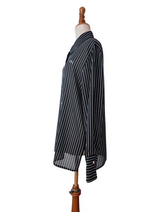 Anna Mora/ Camisa de rayas negra 50