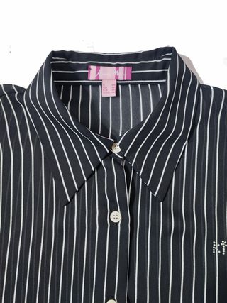 Anna Mora/ Camisa de rayas negra 50