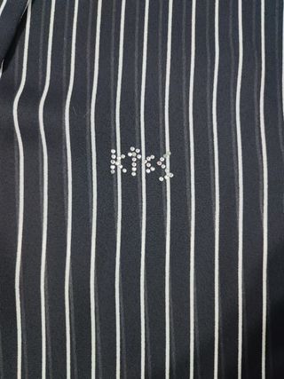 Anna Mora/ Camisa de rayas negra 50