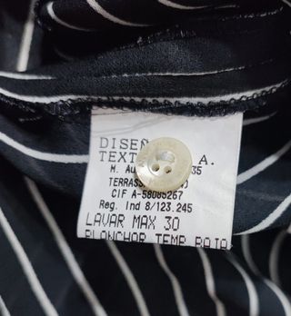 Anna Mora/ Camisa de rayas negra 50