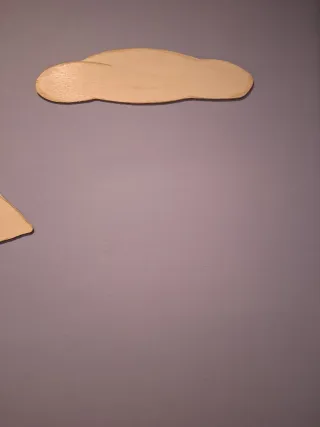 Avión de madera para pared infantil