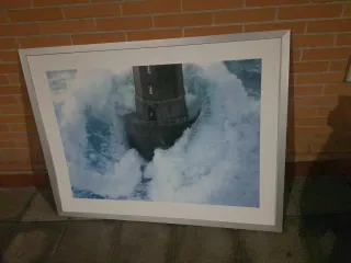 Cuadro paisaje marino con faro