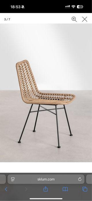 Pack 4Sillas Sklum Ratán y Metal Nuevas A ESTRENAR