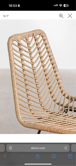 Pack 4Sillas Sklum Ratán y Metal Nuevas A ESTRENAR