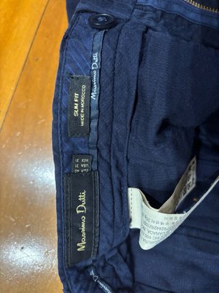 € Pantalón chino Massimo Dutti azul talla 40