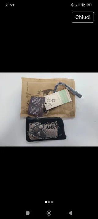 Portacarte Nannai nero e oro