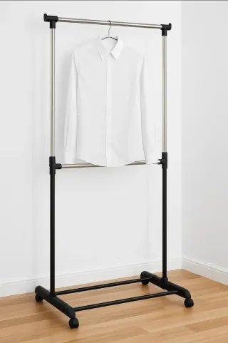 Perchero doble extensible con ruedas