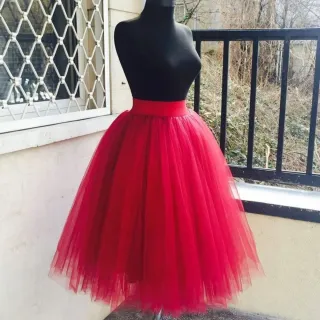 Gonna in tulle rossa