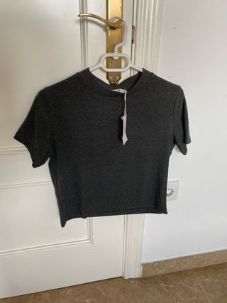 Camiseta gris Mango