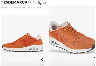 Zapatillas Skechers Naranja Nuevas con su caja
