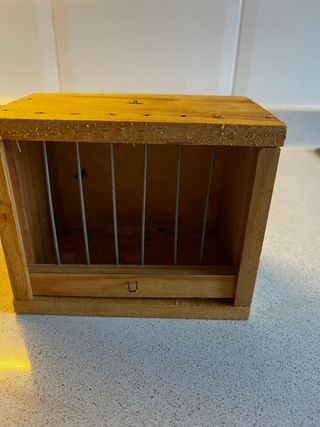 Jaula para 1 ave de madera y metal