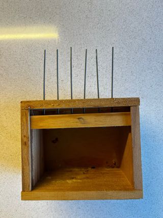 Jaula para 1 ave de madera y metal