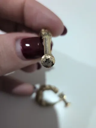 Pendientes vintage dorados trenzados
