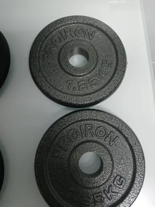 Discos de pesa 1 kg y 1.25 kg