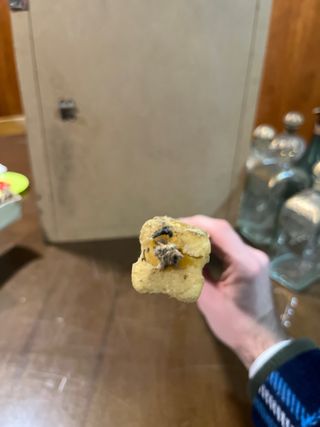 Vela antigua tallada a mano 1970