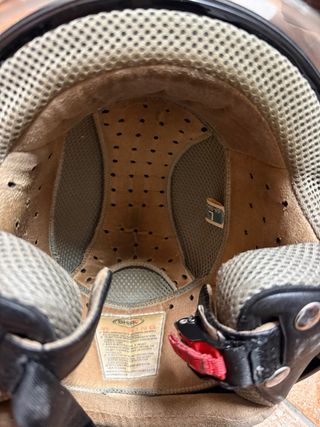 Casco Moto Shiro Rayas Blancas y Negras