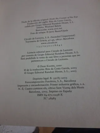 Libro Mirada Ciega Dean Koontz