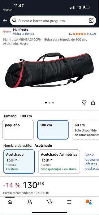 funda para tripode Manfrotto bg100