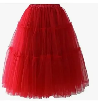 Gonna in tulle rossa