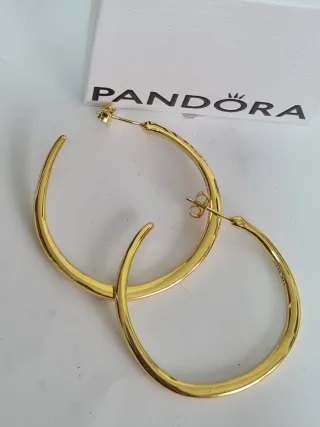 Pendientes Pandora Aro Baño Oro