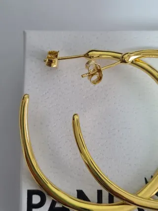 Pendientes Pandora Aro Baño Oro