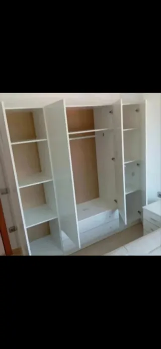 Armario modular madera color beige/marrón