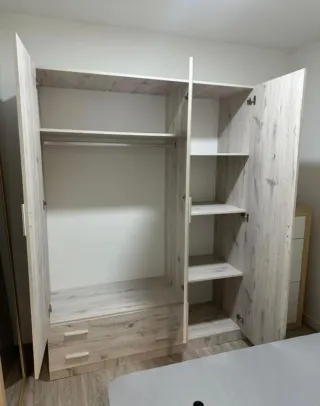 Armario modular madera color beige/marrón