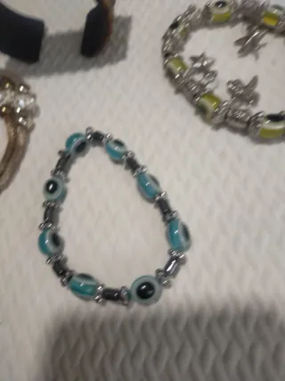 Lote 4 Pulseras Bisutería Bolitas de bolas de ojos