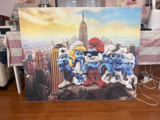 Lienzo Decorativo Los Pitufos