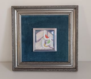 Cuadro Òleo Abstracto Original Enmarcado, Vintage