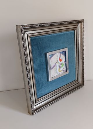 Cuadro Òleo Abstracto Original Enmarcado, Vintage