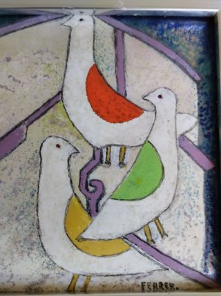 Cuadro Òleo Abstracto Original Enmarcado, Vintage