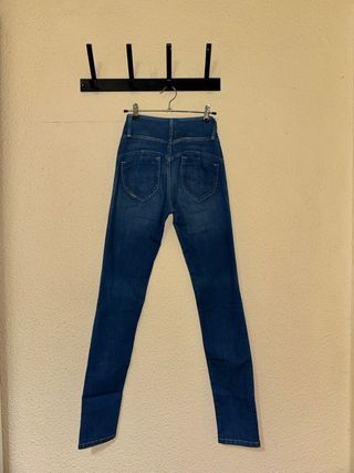 Pantalones Vaqueros Skinny Mujer Azul