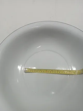 Palangana antigua esmaltada blanca