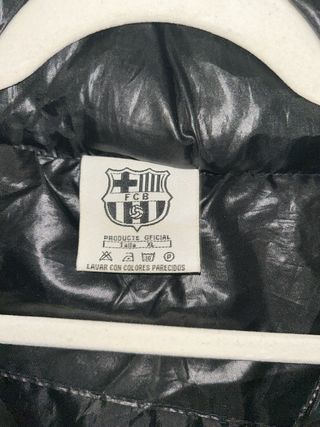 Chaqueta FC Barcelona Negra Brillante