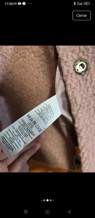 Abrigo rosa texturizado