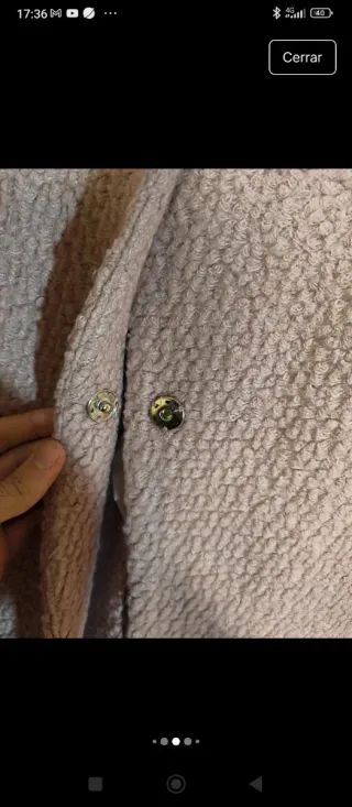 Abrigo rosa texturizado