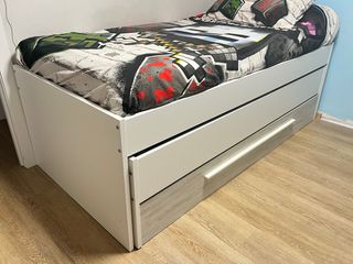 Cama nido 96x200 con estantería