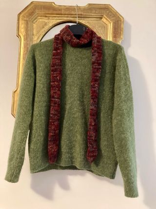 Sciarpa sottile misto mohair e seta