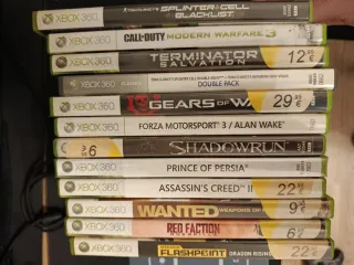 Xbox 360 Negra con Kinect y Juegos.