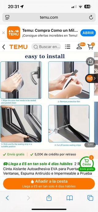 2 Rollos Cinta Aislante EVA Autoadhesiva