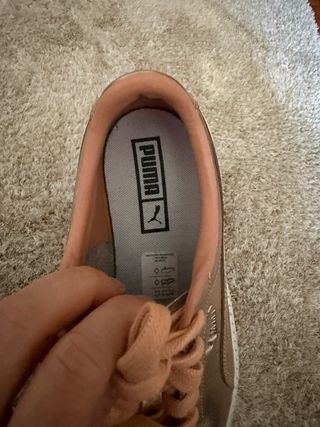 Zapatillas Puma Basket Doradas Rosadas