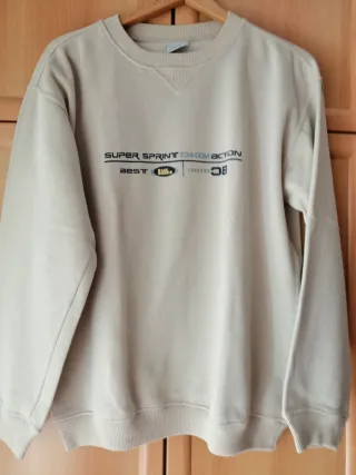 Sudadera unisex beige