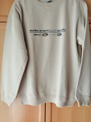 Sudadera unisex beige