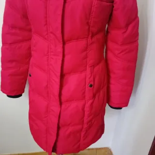 Giacca lunga trapuntata rossa taglia S