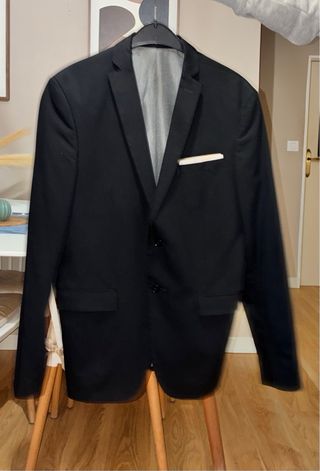 Americana Zara Man Negra Talla S