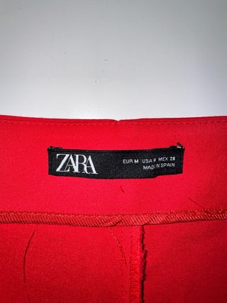 Falda pantalón ZARA Roja Talla S