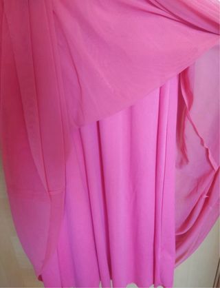 Vestido premamá ceremonia color coral