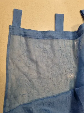 Tenda viscosa azzurra semitrasparente