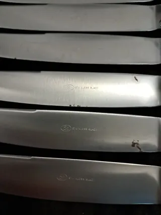 10 Coltelli Manico Argento 800